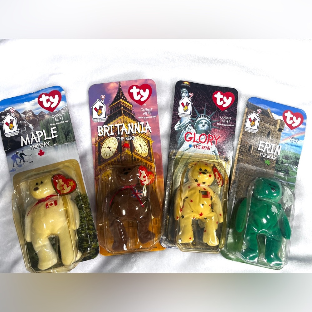 Ty Beanie Babies - Maple, Britannia, Glory, Erin. Distributed by McDonald’s